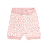 Jacquard Knit Scallop Bike Short - Hibiscus