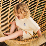 Beach Motif Knitted Tee - Coconut