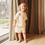 Beach Motif Knitted Tee - Coconut