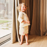 Beach Motif Knitted Short - Coconut