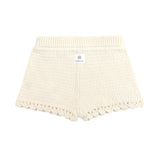 Beach Motif Knitted Short - Coconut
