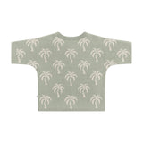 Palm Knit Jacquard Top - Sage