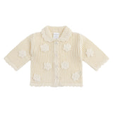 Knit Crochet Daisy Cardigan - Vanilla