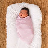 Large Stretchy Swaddle - Lilac Rainbow