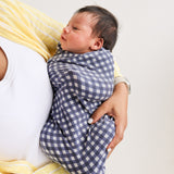 Large Stretchy Swaddle - Navy Gingham