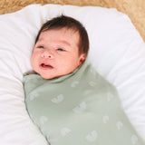 Large Stretchy Swaddle - Sage Rainbow