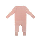 Organic Cotton Waffle Onesie - Pearl Stripe