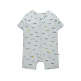 Day Or Night Onesie Short Sleeve - Blue Haze Cars