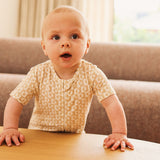 Day or Night Onesie Short Sleeve - Neutral Sunrise