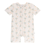 Day or Night Onesie Short Sleeve - Palm Sunset