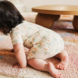 Day or Night Onesie Short Sleeve - Palm Sunset