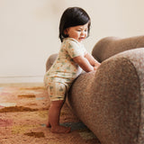 Day or Night Onesie Short Sleeve - Palm Sunset