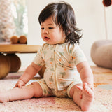 Day or Night Onesie Short Sleeve - Palm Sunset