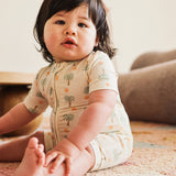 Day or Night Onesie Short Sleeve - Palm Sunset