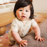 Day or Night Onesie Short Sleeve - Palm Sunset