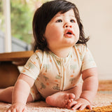 Day or Night Onesie Short Sleeve - Palm Sunset