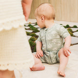 Day or Night Onesie Short Sleeve - Palm Tree