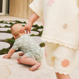 Day or Night Onesie Short Sleeve - Palm Tree