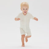 Day or Night Onesie Short Sleeve - Sage Stripe