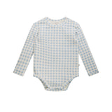 Comfy Bodysuit Long Sleeve - Blue Gingham