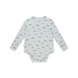 Comfy Bodysuit Long Sleeve - Blue Haze Cars