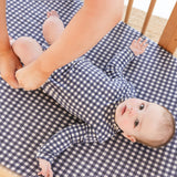Comfy Bodysuit Long Sleeve - Navy Gingham