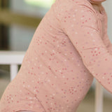 Comfy Bodysuit Long Sleeve - Pink Heart