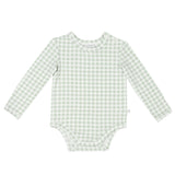 Comfy Bodysuit Long Sleeve - Sage Gingham