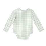 Comfy Bodysuit Long Sleeve - Sage Gingham