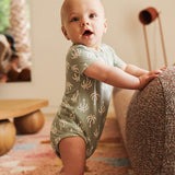 Comfy Bodysuit Short Sleeve - Palm Tree