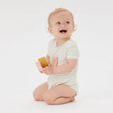 Comfy Bodysuit Short Sleeve - Sage Stripe