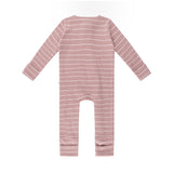 Waffle Day or Night Onesie - Woodrose Stripe