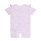Day or Night Short Sleeve Frill Onesie - Frangipani