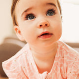 Day or Night Short Sleeve Frill Onesie - Hibiscus