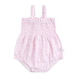 Shirred Woven Romper - Frangipani