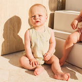 Sleeveless Woven Romper - Sage