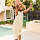 Sleeveless Woven Shortall - Sage