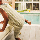 Sleeveless Woven Shortall - Sage