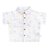 Woven Printed Short Sleeve Shirt - Salty Shores