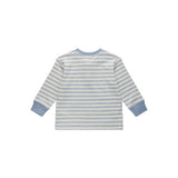 Henley Top - Sky Blue Stripe