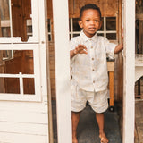 Woven Printed Short Sleeve Shirt - Salty Shores