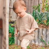 Jacquard Knit Sun Tee - Sand