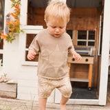 Jacquard Knit Sun Tee - Sand