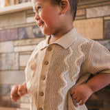 Mesh Knit Short Sleeve Shirt - Shell