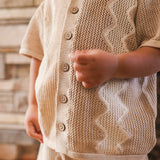 Mesh Knit Short Sleeve Shirt - Shell