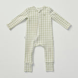Warm Zippee Baby Romper 0.5 TOG - Gumleaf Gingham