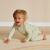 Light Zippee Baby Romper 0.2 TOG - Gumleaf Gingham