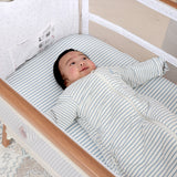 Fitted Bassinet Sheet - Dusk Blue Stripe