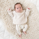 Rainbow Decorative Knit Jumper - Oatmeal Rainbow