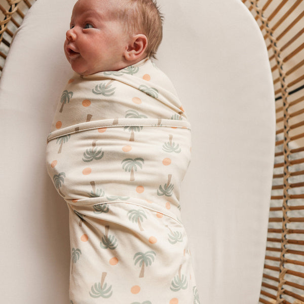 Large Stretchy Swaddle - Palm Sunset